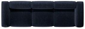 Ciemnoniebieska sztruksowa sofa 364 cm Bergano – Cosmopolitan Design