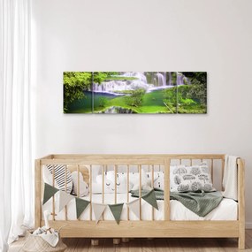 Obraz - Wodospady Huay Mae Khamin, Kanchanaburi, Tajlandia (170x50 cm)