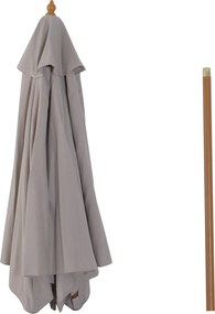 Outsunny Parasol Ogrodowy Zewnętrzny 3-stopniowy Bambus i Poliester 180 ㎡ Szary Ochrona UV Ø25x23m | Aosom PL