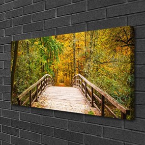 Obraz canvas Drewniany Mostek nad Potokiem