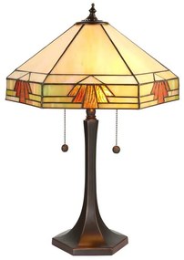 Endon 64286 - Lampa stołowa Tiffany NEVADA 2x E27/60W/230V Ø 40 cm