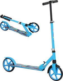 AIYAPLAY Hulajnoga Regulowana, z Hamulcem Tylnym, Składana, Udźwig 100 kg, Niebieska
