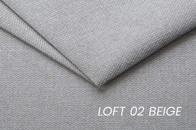 Narożnik z funkcją spania Movani lewostronny - beżowa plecionka Loft 02 / czarne nogi