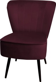 Fotel PRL tkanina Welur nogi metalowe : Kolor nogi - Czarna stożek, Kolor tkaniny - VELVET - MG02