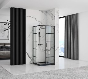 Kabina prysznicowa Rea Concept Black 80x80