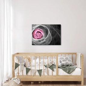 Obraz - Róż abstrakcyjny, fuksja (70x50 cm)