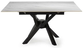 Rozkładany stół z dodatkowym blatem z kamiennym blatem 90x150 cm Arlene – Marckeric