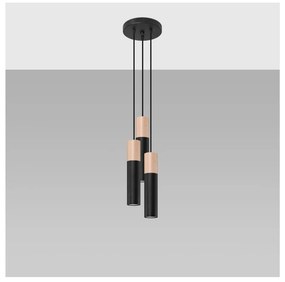 Czarna lampa wisząca ø 6 cm Paul – Nice Lamps