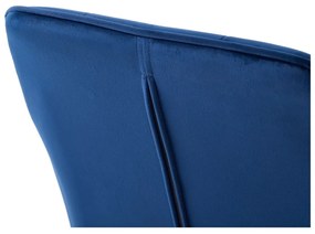 Ciemnoniebieskie aksamitne krzesła z podłokietnikami zestaw 2 szt. Nolan Square – Unique Furniture