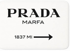 Biały aksamitny dywanik łazienkowy 60x100 cm Prada – Mila Home