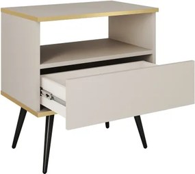 ORIANA Szafka nocna S 54 beżowa | nogi czarne