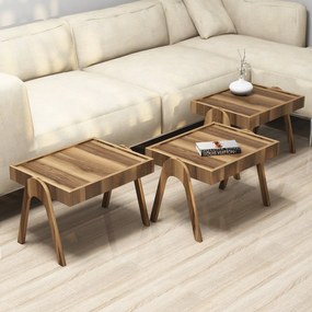 Stół składany Roma Walnut, 3 szt.