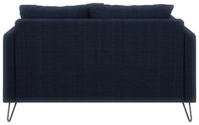 Ciemnoniebieska sofa z tkaniny szenilowej 140 cm Freya – Ropez
