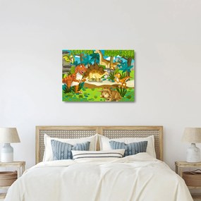 Obraz na szkle - Dinozaury (70x50 cm)
