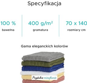 Ręcznik kąpielowy SOFT biały 70x140 cm, 100% bawełna