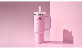 Różowy termos ze słomką 1,18 l Quencher H2.O FlowState – Stanley