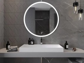 Mexen Oro lustro łazienkowe podświetlane, okragłe 100 cm, LED 6000K, antypara - 9824-100-100-611-00