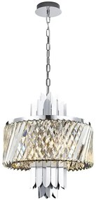 Lampa wisząca glamour chrom - K572 biały połysk