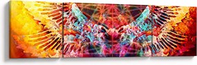 Obraz - Merkaba ze skrzydłami, abstrakcja (170x50 cm)