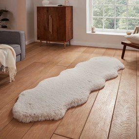 Kremowy syntetyczny chodnik 60x180 cm Super Teddy – Think Rugs