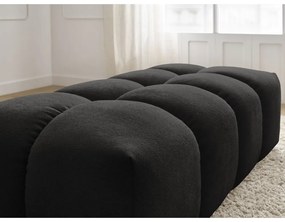 Czarny podnóżek z materiału bouclé Everest – Bobochic Paris
