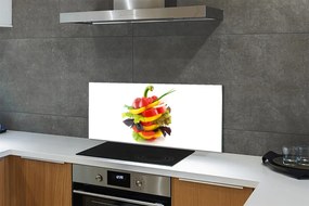 Szkło do Kuchni na Ścianę Duet Papryki i Sałaty