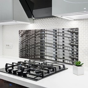 Panel Szklany do Kuchni Sylwetka Nowoczesnej Architektury