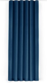 Niebieska aksamitna zasłona częściowo zaciemniająca (dimout) 265x225 cm Velto – Filumi