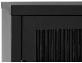 Czarna metalowa witryna 132x85 cm Bronco – Unique Furniture