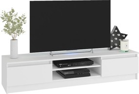 Szafka RTV AKORD Biała 240 cm Zestaw z 2x szafka wisząca 4 drzwi kolor Biały mat 8 półek 240x40x140 cm