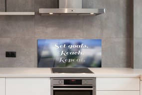 Szklany Panel Klasyczny Biały Napis