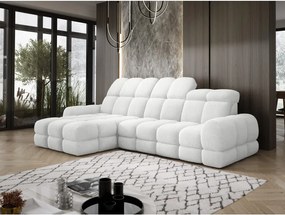 Narożnik TOLLO MINI S Lewostronny Elektryczna regulacja Bubble 01 kolor Biały WERSAL