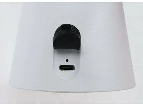 Zewnętrzna przenośna lampa stołowa LED Boise, biały, USB, 15 x 17 cm, plastik