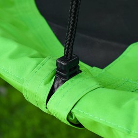 Outsunny Huśtawka gniazdowa zielona odporna na warunki atmosferyczne do 100 kg z regulowanymi linami | Aosom PL