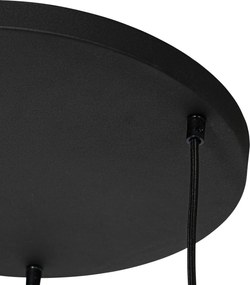 Nowoczesna lampa wisząca czarna 3-światłowa - Cloth