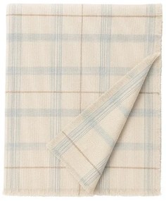 Kremowo-szałwiowa bawełniana narzuta dziecięca 140x200 cm Tartan Blue Sage – Lorena Canals