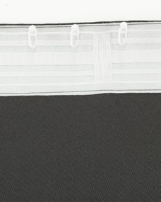 Zasłona BASIC na taśmie marszczącej 140x260cm czarny 1 szt.