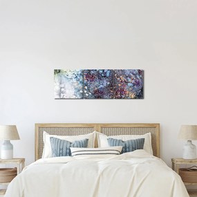 Obraz - Abstrakcja (z zegarem) (90x30 cm)