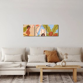 Obraz - Ciesz się życiem (z zegarem) (90x30 cm)