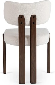 Zestaw Stół Rozkładany Ceramiczny REX 2 180-240 cm Biały Marmur/Orzech i 4 Krzesła Tapicerowane GRENADA Kremowe Nowoczesne