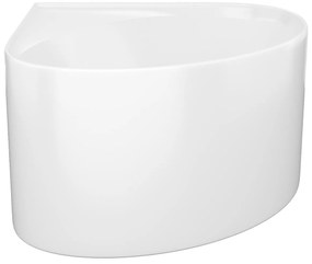 Wanna narożna owalna akrylowa - Biały z połyskiem - 176 l - 100 x 100 x 58 cm - MARTA