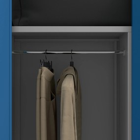 Szafa gospodarcza zamykana DAWID 900 x 1850 x 450 mm, szaro-niebieska