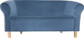 Sofa Milo tkanina Welur wygodna sofa tapicerowana do salonu i poczekalni : Kolor nogi - Drewno, Kolor tkaniny - VELVET - MG33, Typ tkaniny - Velvet, Wysokość nogi - 15 cm