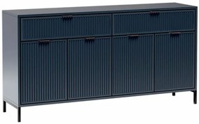Granatowa komoda z lamelami N7-H74