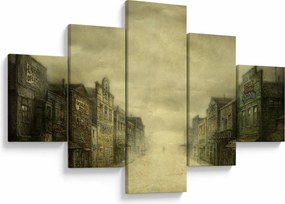 Obraz westernowego miasteczka (125x70 cm)