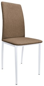 Krzesło tapicerowane ALAN stelaż biały Sawana 25