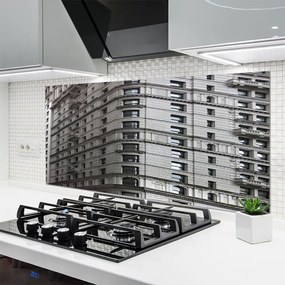 Panel Szklany do Kuchni Sylwetka Nowoczesnej Architektury