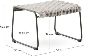 Szarozielony podnóżek ogrodowy Maurina – Kave Home