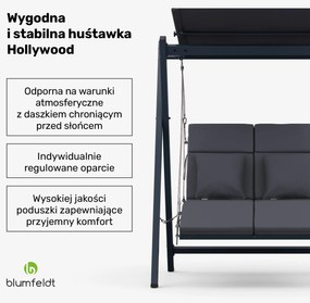 Blumfeldt FlexiSwing Huśtawka ogrodowa w stylu Hollywood