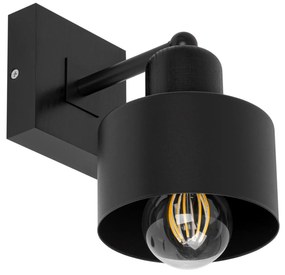 Czarny kinkiet LED WD-SC10x10SC jednopunktowy z litego drewna